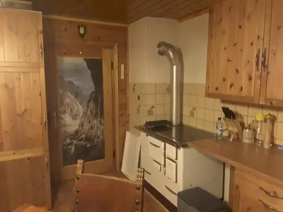 Küche/Küchenzeile in der Unterkunft Steinwandhütte