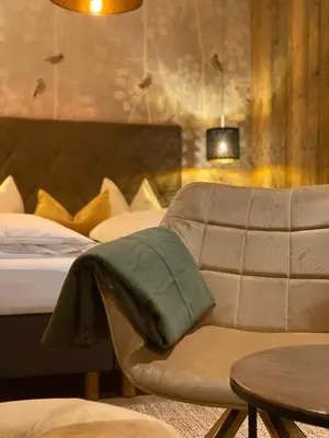 Ein Bett oder Betten in einem Zimmer der Unterkunft Gästehaus Weiherhof