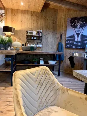 Ein Sitzbereich in der Unterkunft Gästehaus Weiherhof