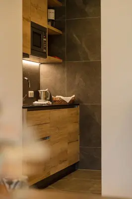 Küche/Küchenzeile in der Unterkunft Hotel Garni Jagdhof