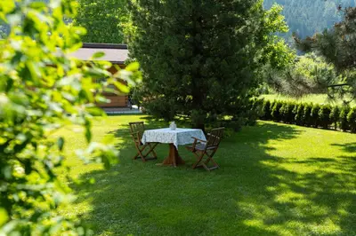 Ein Garten an der Unterkunft Hotel Garni Jagdhof