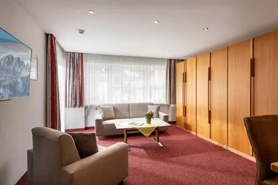 Ein Sitzbereich in der Unterkunft Appartements Herold