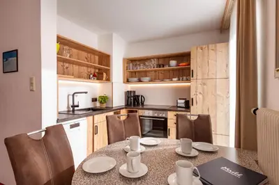 Küche/Küchenzeile in der Unterkunft Appartements Herold