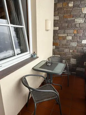 Ein Sitzbereich in der Unterkunft Haus Waldegg