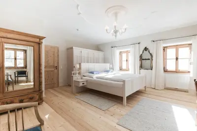 Ein Bett oder Betten in einem Zimmer der Unterkunft Gasthof Weyerhof