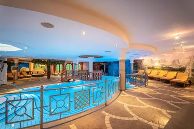 Ein Sitzbereich in der Unterkunft Wellnessresort Seiwald **** Superior