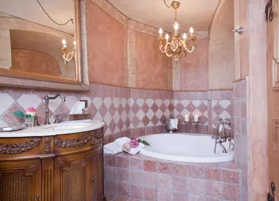Ein Badezimmer in der Unterkunft Schloss Matzen