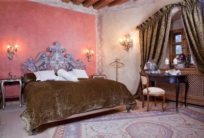 Ein Bett oder Betten in einem Zimmer der Unterkunft Schloss Matzen