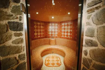 Ein Badezimmer in der Unterkunft Schloss Matzen