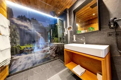 Ein Badezimmer in der Unterkunft Nationalparkhotel Klockerhaus
