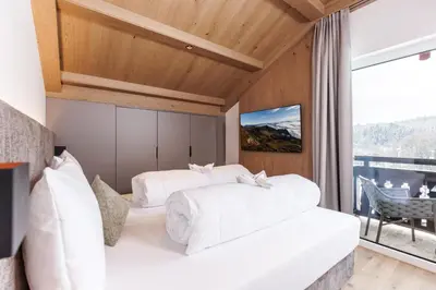 Ein Bett oder Betten in einem Zimmer der Unterkunft Hotel Landgasthof Gappen