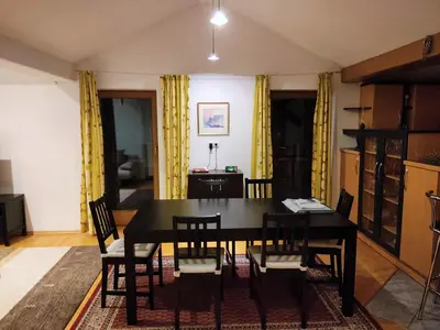 Ein Sitzbereich in der Unterkunft Haus Luzia
