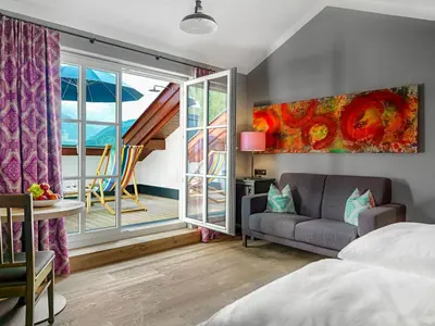Ein Bett oder Betten in einem Zimmer der Unterkunft Landgasthof Hotel Linde