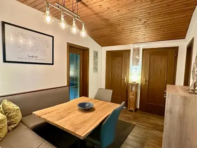 Ein Sitzbereich in der Unterkunft Appartement Riverview