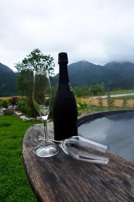 Ein allgemeiner Bergblick oder ein Berglick von der Ferienwohnung aus
