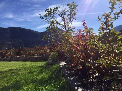 Ein allgemeiner Bergblick oder ein Berglick von der Ferienwohnung aus