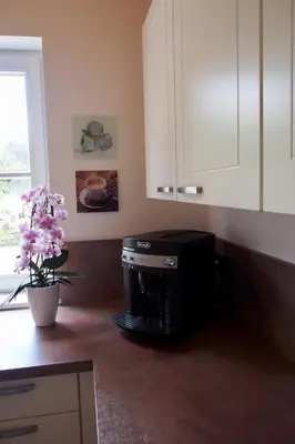 Küche/Küchenzeile in der Unterkunft Ferienwohnung Almflair Chalet