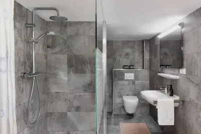 Ein Badezimmer in der Unterkunft Das Pumphaus