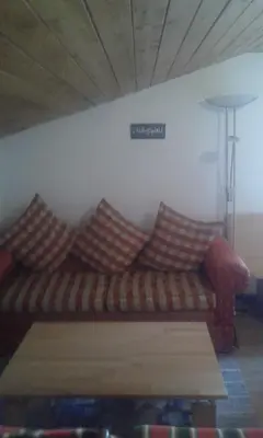 Ein Sitzbereich in der Unterkunft Rossruckhof