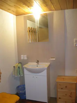 Ein Badezimmer in der Unterkunft Rossruckhof
