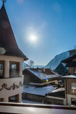 Ein allgemeiner Bergblick oder ein Berglick von der Ferienwohnung aus