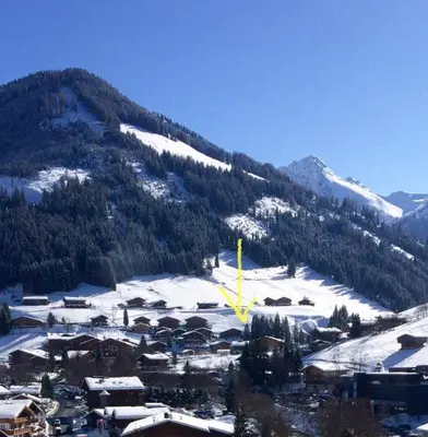Ein allgemeiner Bergblick oder ein Berglick von der Ferienwohnung aus