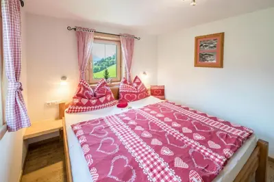Ein Bett oder Betten in einem Zimmer der Unterkunft Biohof Vorderreith