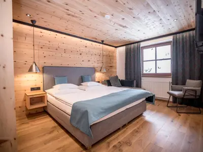 Ein Bett oder Betten in einem Zimmer der Unterkunft Appartementhaus Trixl