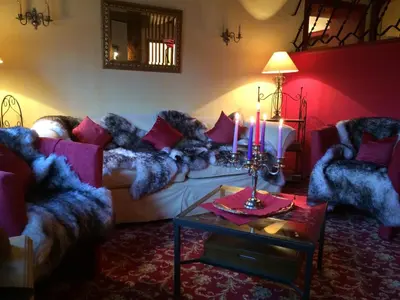 Ein Sitzbereich in der Unterkunft Serviced Apartments VILLA LICHT