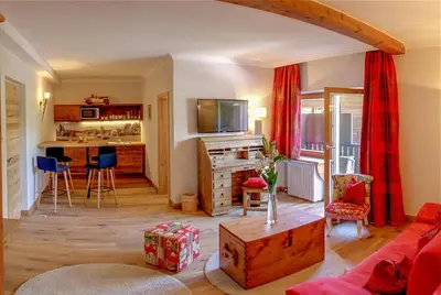 Ein Sitzbereich in der Unterkunft Serviced Apartments VILLA LICHT