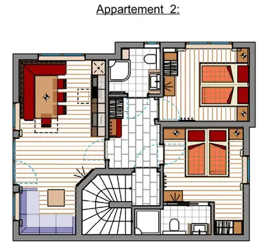 Grundriss der Unterkunft Residenz Gamper