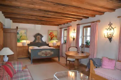 Ein Sitzbereich in der Unterkunft Schloss Münichau