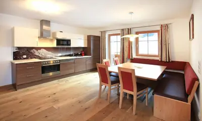 Küche/Küchenzeile in der Unterkunft Tarlack Appartements Hütten 34