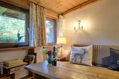 Ein Sitzbereich in der Unterkunft Pension Landhaus Gasteiger