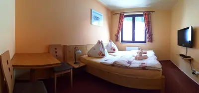 Ein Bett oder Betten in einem Zimmer der Unterkunft Pension Gemshorn