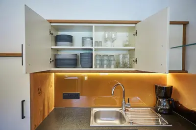 Küche/Küchenzeile in der Unterkunft Hochwart Apartment - in der Nähe der Liftstation Schönleiten