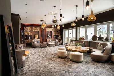 Ein Sitzbereich in der Unterkunft elaya hotel steinplatte, Trademark by Wyndham