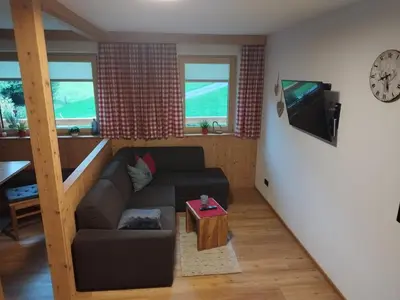 Ein Sitzbereich in der Unterkunft Apart Gerlossteinblick