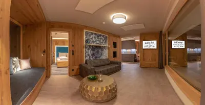 Ein Sitzbereich in der Unterkunft Appartement Zillertal Klee mit Restaurant KleemenTine