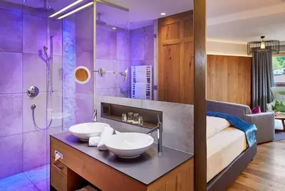 Ein Badezimmer in der Unterkunft Sporthotel Ellmau in Tirol
