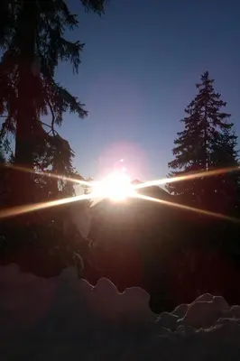Blick auf den Sonnenuntergang/Sonnenaufgang von der Pension aus oder aus der Nähe