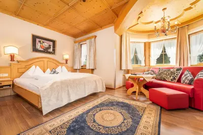 Ein Bett oder Betten in einem Zimmer der Unterkunft Hotel-Appartement Ferienhof