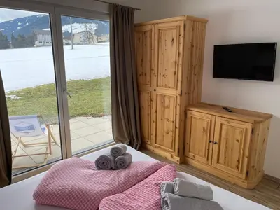 Ein Bett oder Betten in einem Zimmer der Unterkunft Chalet Fügen