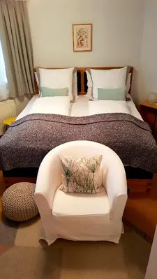 Ein Bett oder Betten in einem Zimmer der Unterkunft Pension Rangger