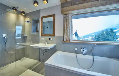 Ein Badezimmer in der Unterkunft Chalet Guter Hirte