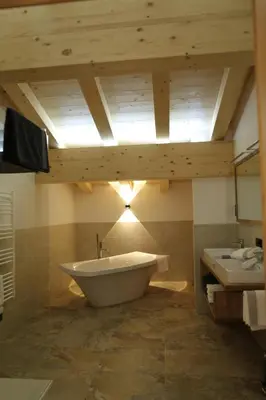 Ein Badezimmer in der Unterkunft Chaletwohnung-Schustern