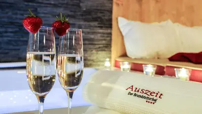 Ein Bett oder Betten in einem Zimmer der Unterkunft Der Brandstetterhof - Adults only