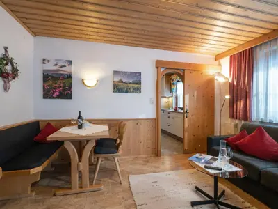 Ein Sitzbereich in der Unterkunft Appartementhaus Mühlberger