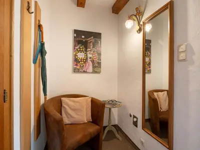 Ein Sitzbereich in der Unterkunft Appartementhaus Mühlberger