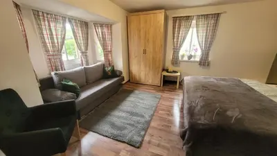 Ein Sitzbereich in der Unterkunft Landhaus Eder